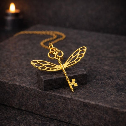 Winged Keys Necklace