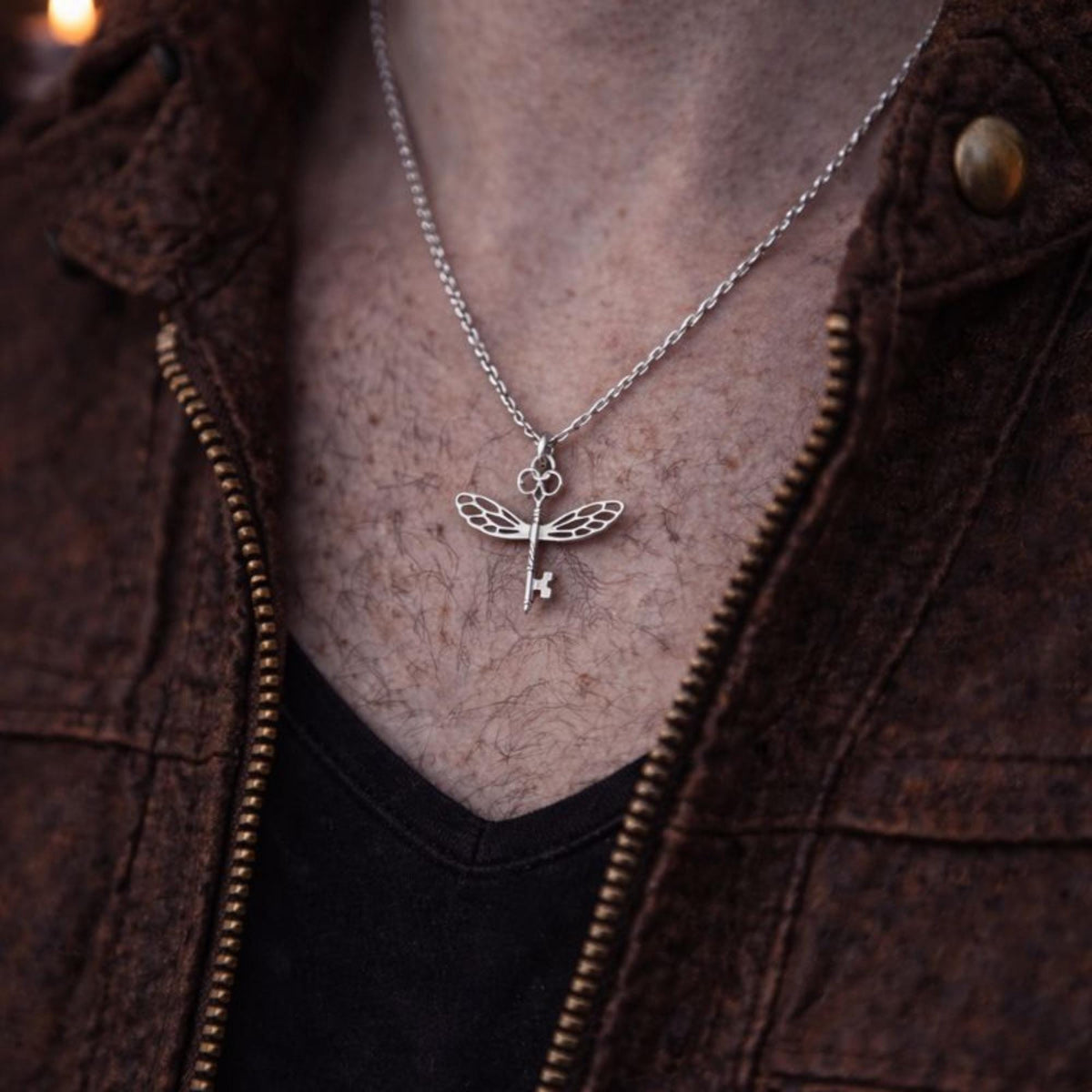 Winged Keys Necklace