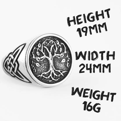 Viking Tree of Life Ring — Celtic Stainless Steel