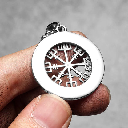 Viking Vegvisir Compass Amulet — Stainless Steel