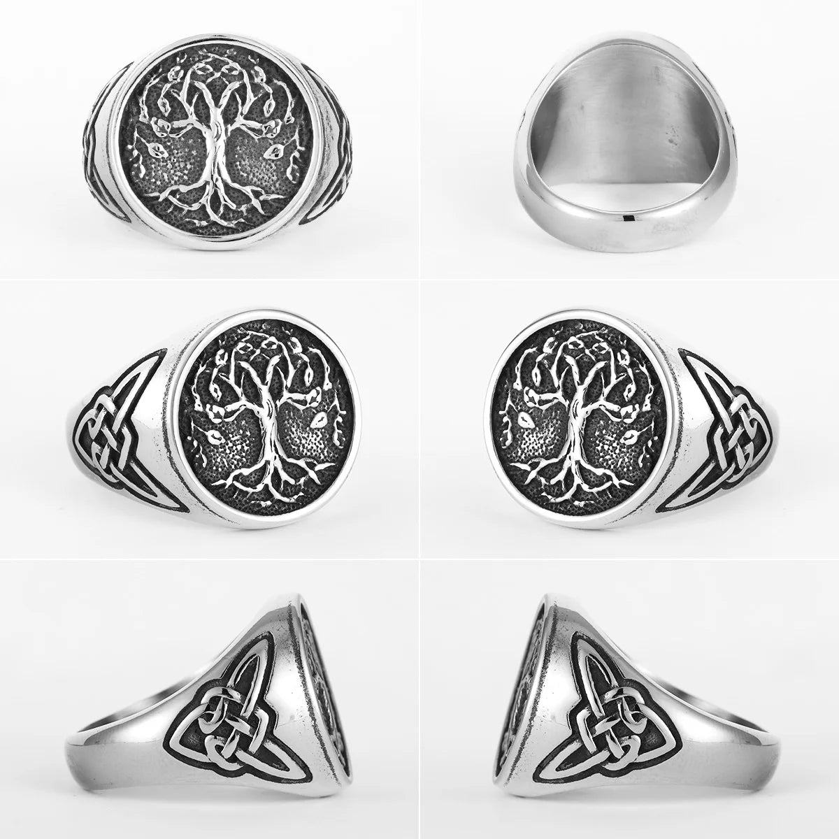 Viking Tree of Life Ring — Celtic Stainless Steel