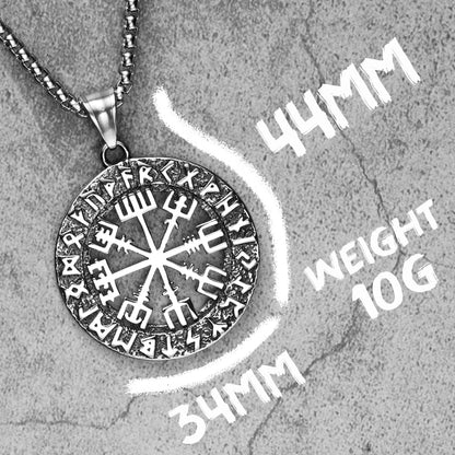 Viking Vegvisir Compass Amulet — Stainless Steel