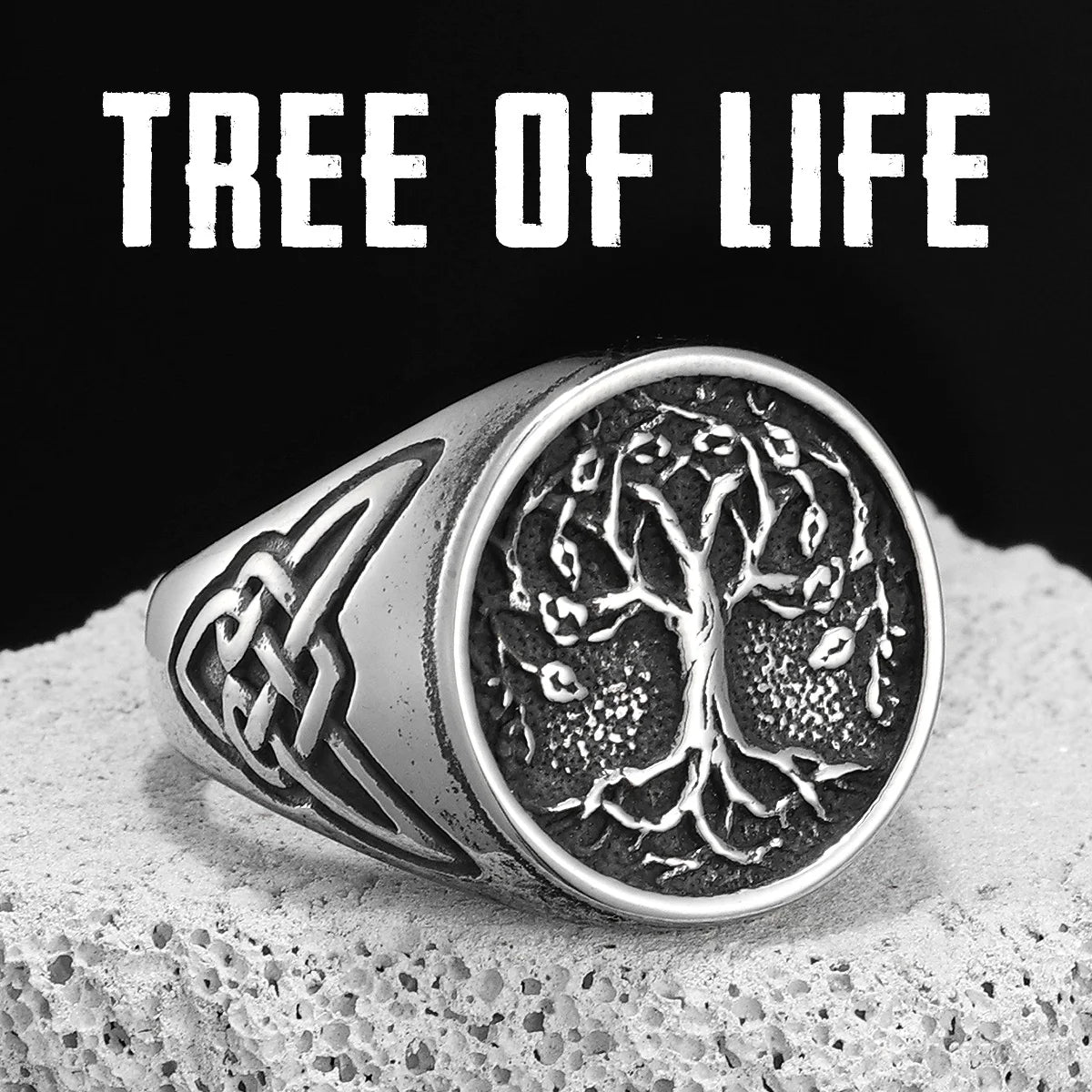 Viking Tree of Life Ring — Celtic Stainless Steel