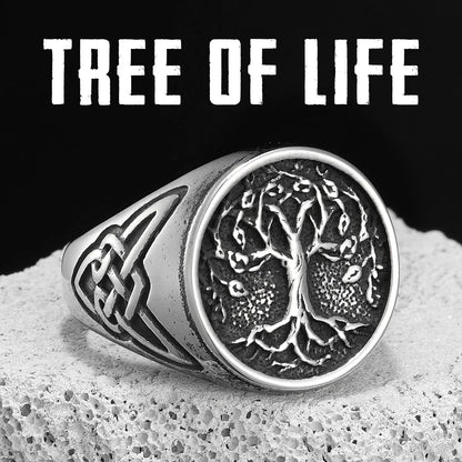 Viking Tree of Life Ring — Celtic Stainless Steel