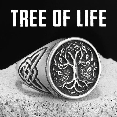 Viking Tree of Life Ring — Celtic Stainless Steel