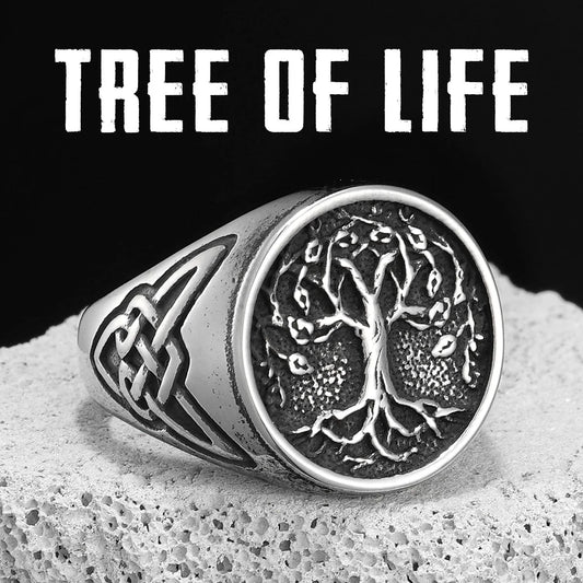 Viking Tree of Life Ring — Celtic Stainless Steel