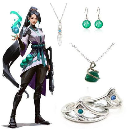 Valorant Sage & Jett Pendant — Stainless Steel