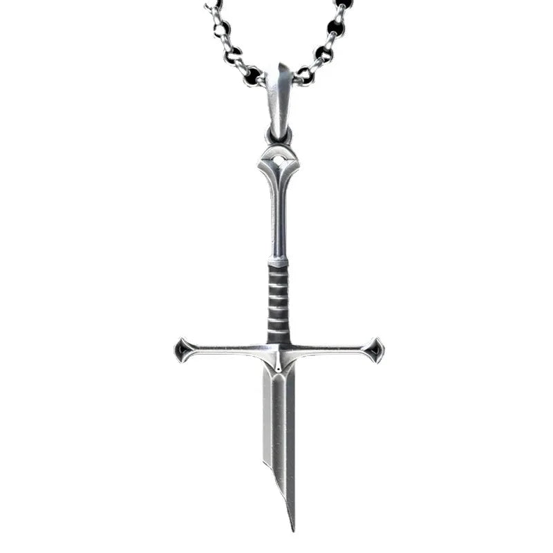 Broken Sword Pendant — Retro Punk Stainless Steel
