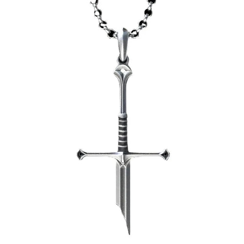 Broken Sword Pendant — Retro Punk Stainless Steel