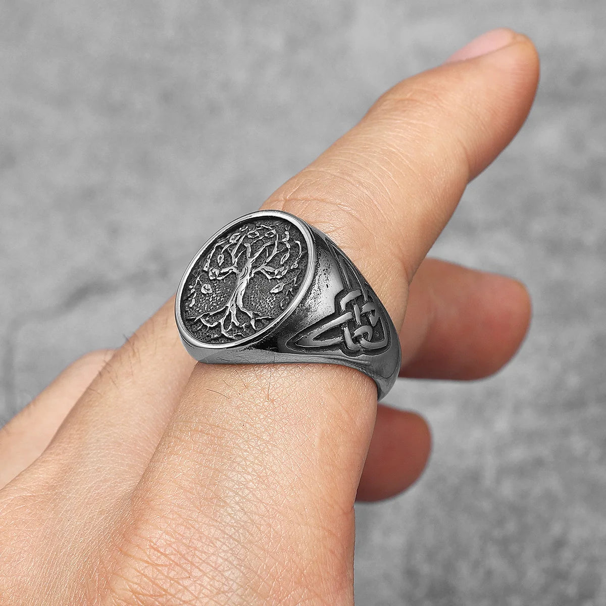 Viking Tree of Life Ring — Celtic Stainless Steel