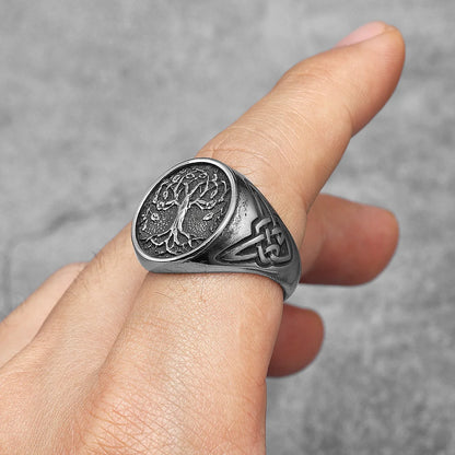 Viking Tree of Life Ring — Celtic Stainless Steel