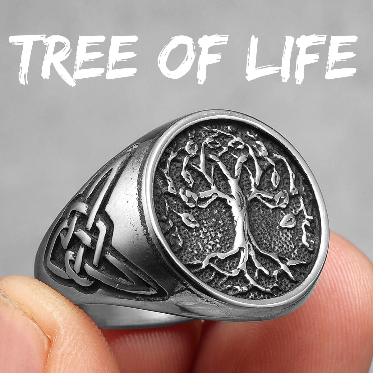 Viking Tree of Life Ring — Celtic Stainless Steel