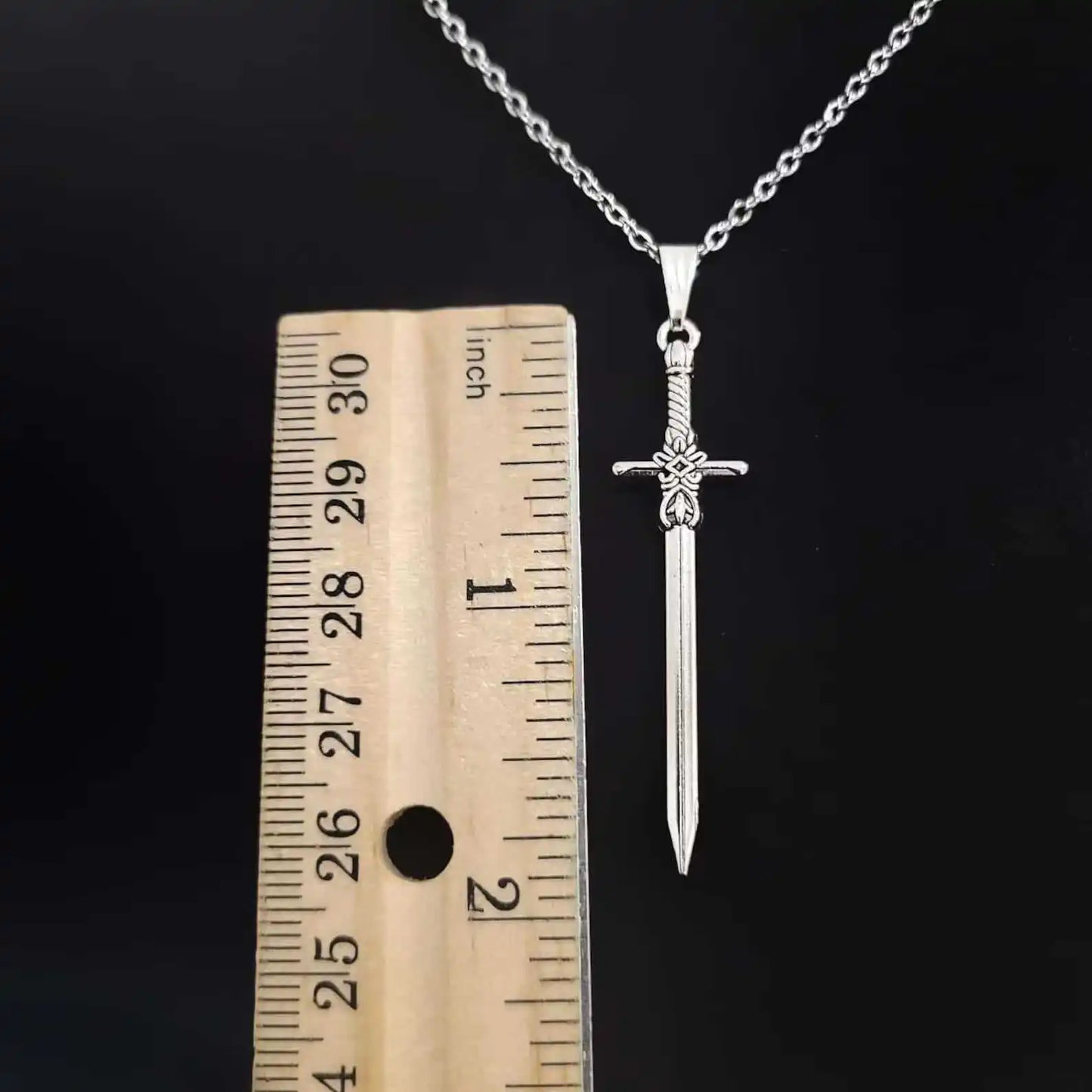 Dark Blade Sword Pendant — Stainless Steel Necklace