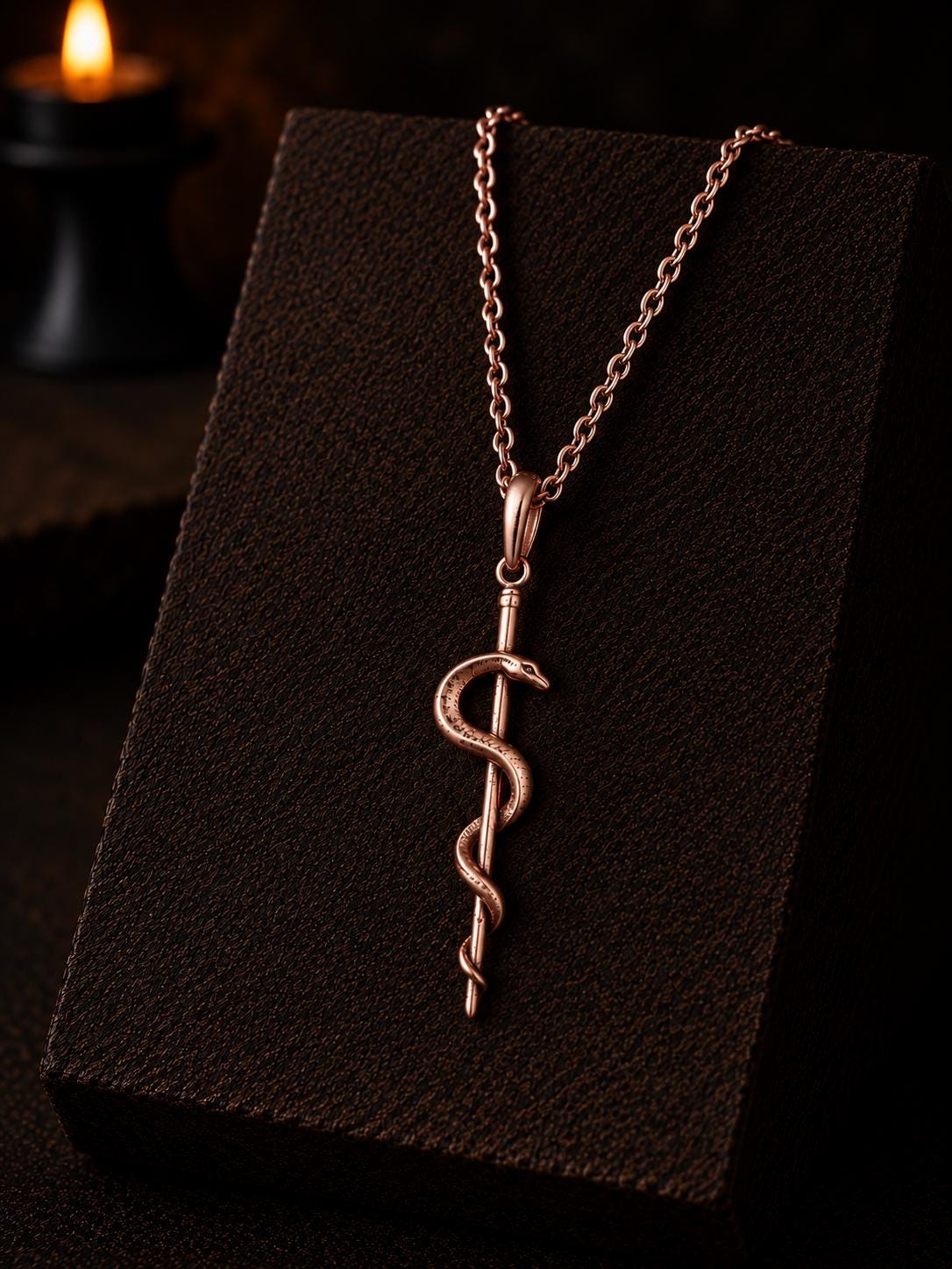 Rod of Asclepius Necklace