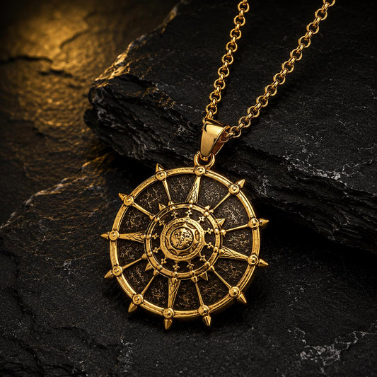 Black Sun Shield Necklace – Crimson Desert