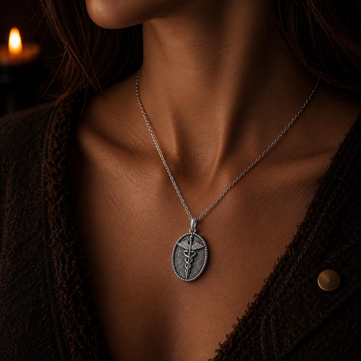 Caduceus Necklace – Medical Student Edition
